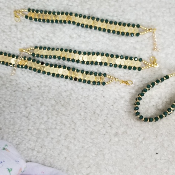 BOGO 50% olArm ca candy beaded bracelet Gold plaed - Picture 2 of 8